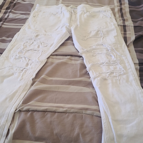 Ripped white jeans - Picture 1 of 2
